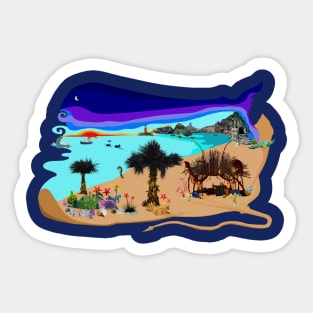 Under The Whale Of Night Sticker